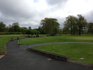 The first tee - the weather was to worsen further